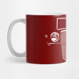 Morris 10-4 1930s British classic car minimal white Mug